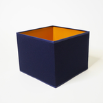 Abat-Jour Carré Bleu Marine et Or