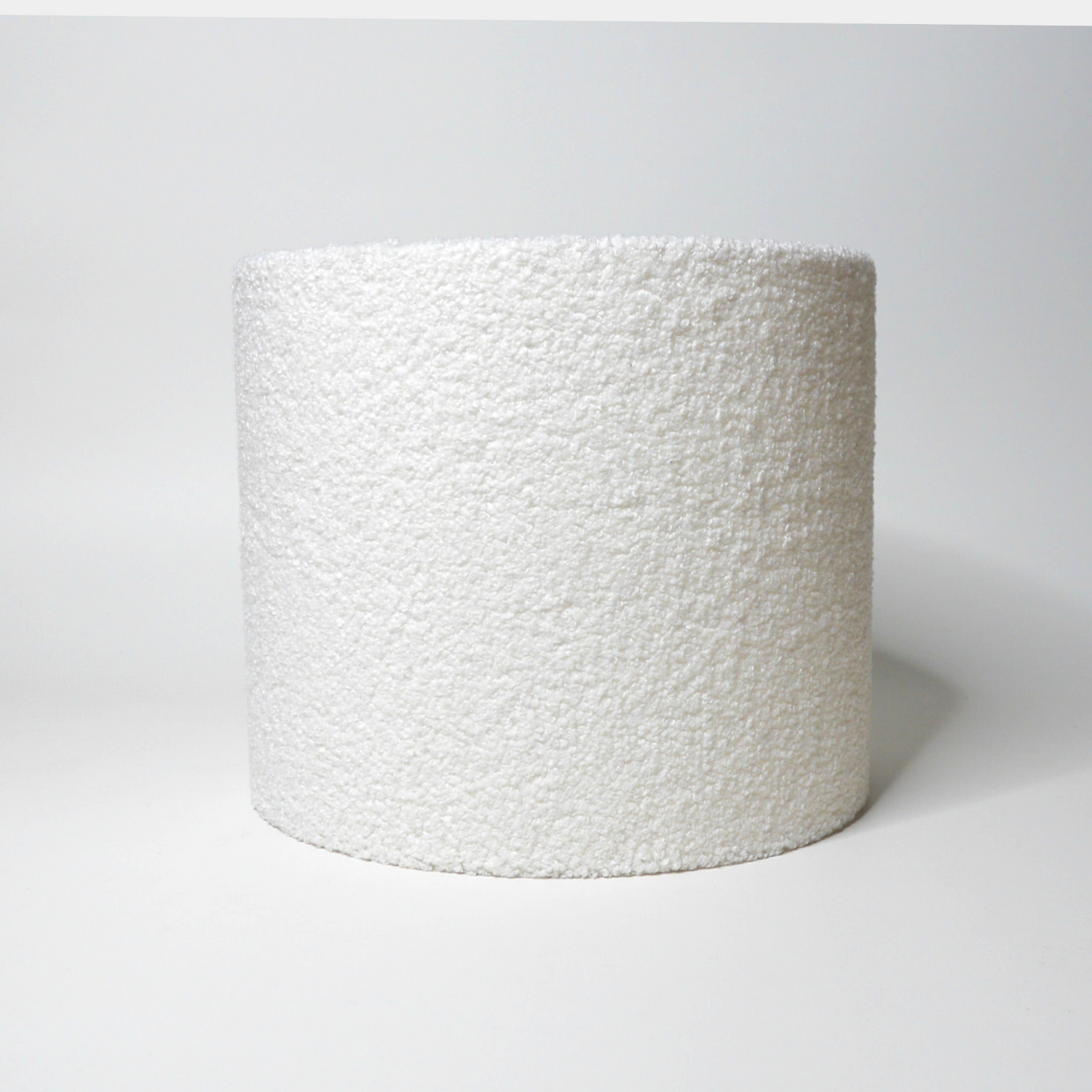 Abat-Jour Cylindrique Blanc en Teddy