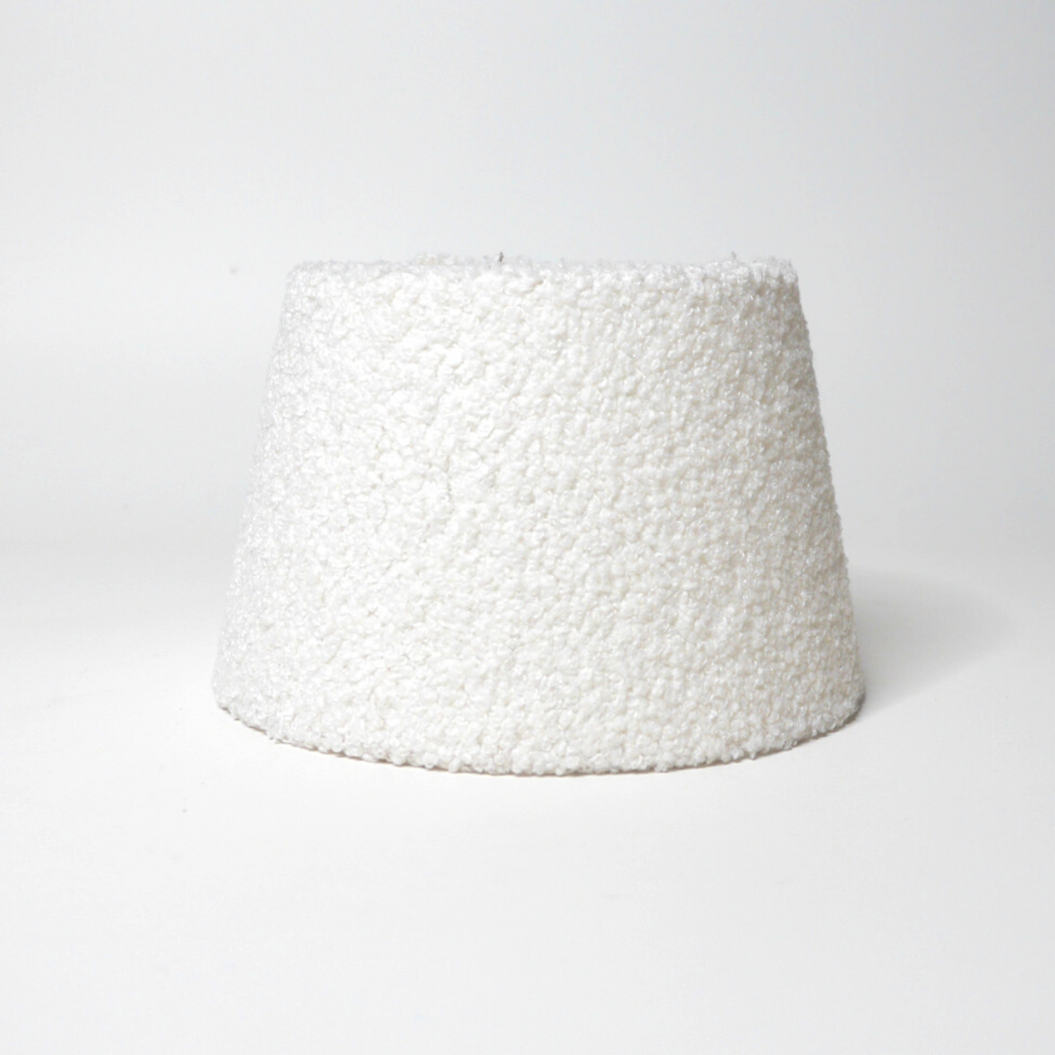 Abat-Jour Conique Blanc en Teddy