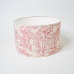 Cylindrical Lampshade in Toile de Jouy Pink