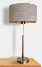 Gold Brass Lamp | Blueish Grey Japanese Lampshade