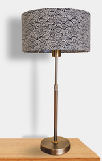 Golden Brass Lamp | Golden Japanese Fabric Lampshade