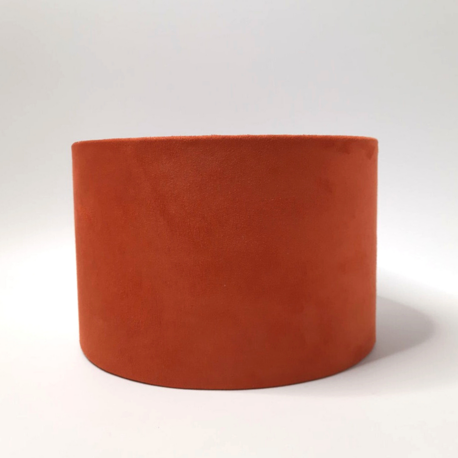 Abat-Jour Cylindrique Orange en Suédine