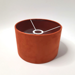 Abat-Jour Cylindrique Orange en Suédine
