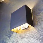 Black and Gold Square Wall Lampshade