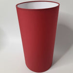 Abat-Jour Tube Rouge Coton