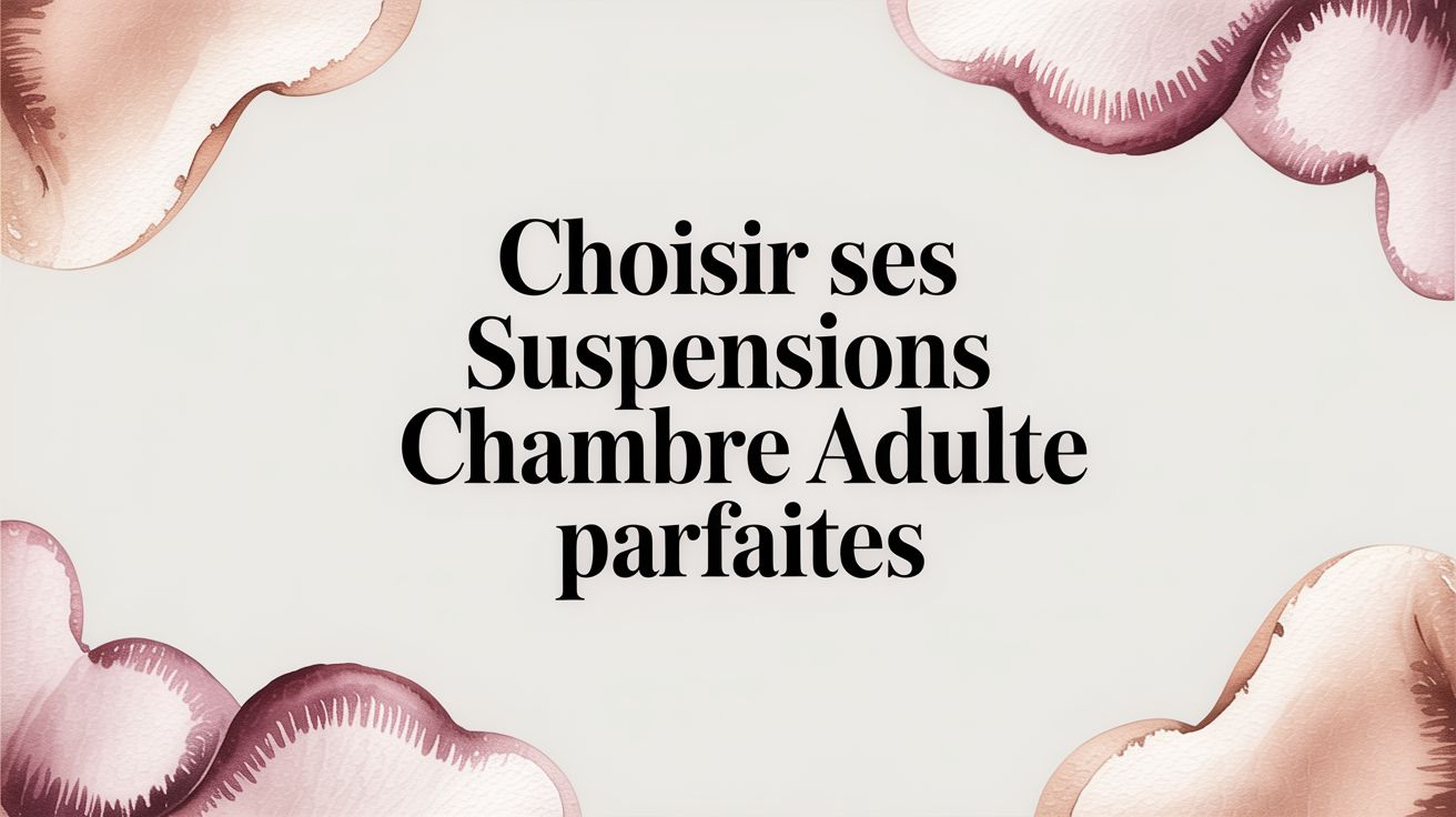 Comment choisir la suspension parfaite pour une chambre d'adulte en 2026 ?
