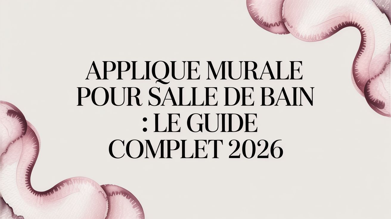 Applique murale pour salle de bain : Le guide complet 2026