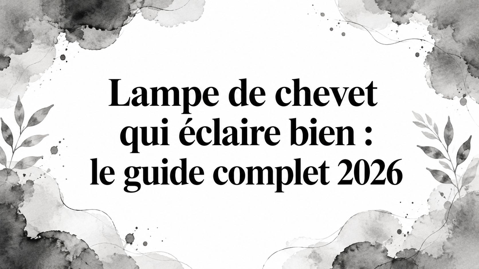 Lampe de chevet qui éclaire bien : le guide complet 2026