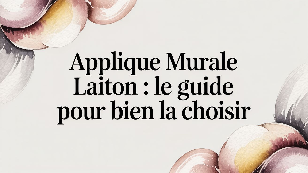 Applique murale laiton : Le guide pour bien la choisir