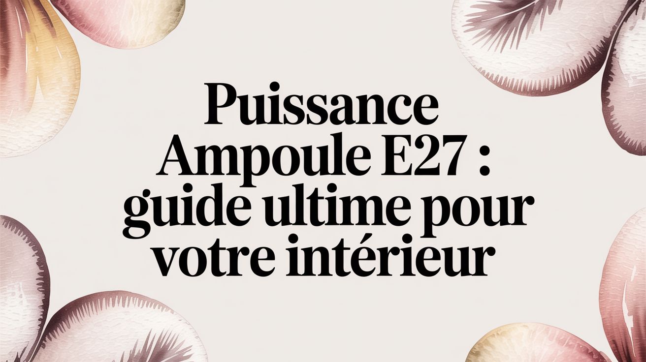 Puissance ampoule E27 : Guide ultime pour votre intérieur