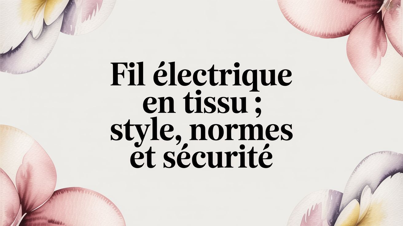 Fil électrique en tissu : style, normes et sécurité