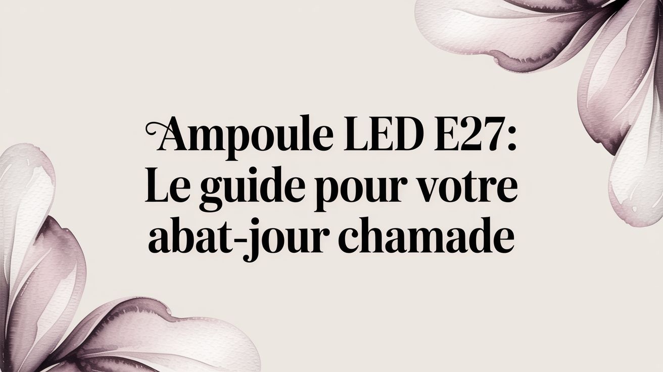 Ampoule LED E27: Le guide pour votre abat-jour Chamade