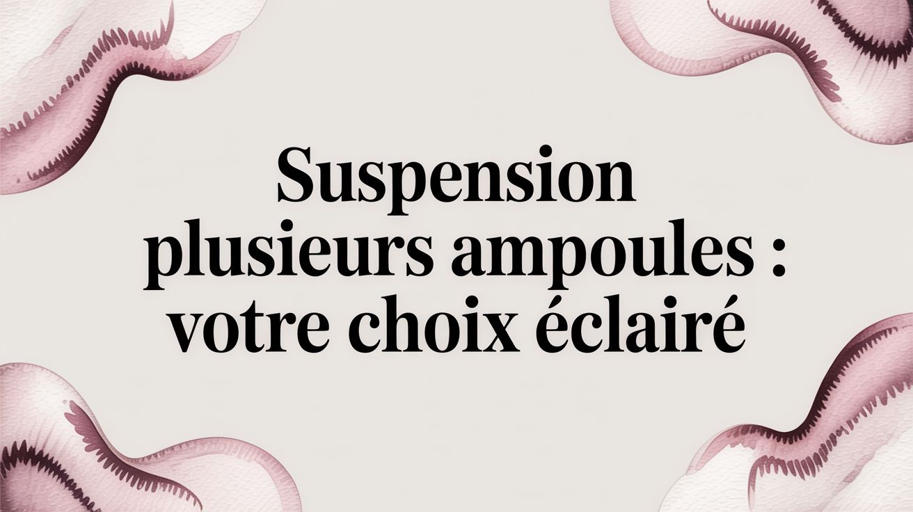 Suspension plusieurs ampoules : Votre choix éclairé