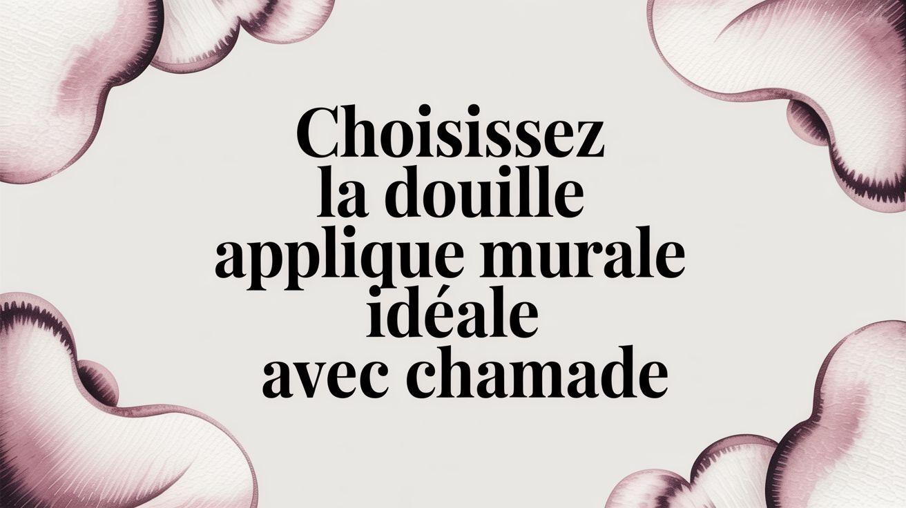 Choisissez la douille applique murale idéale avec Chamade