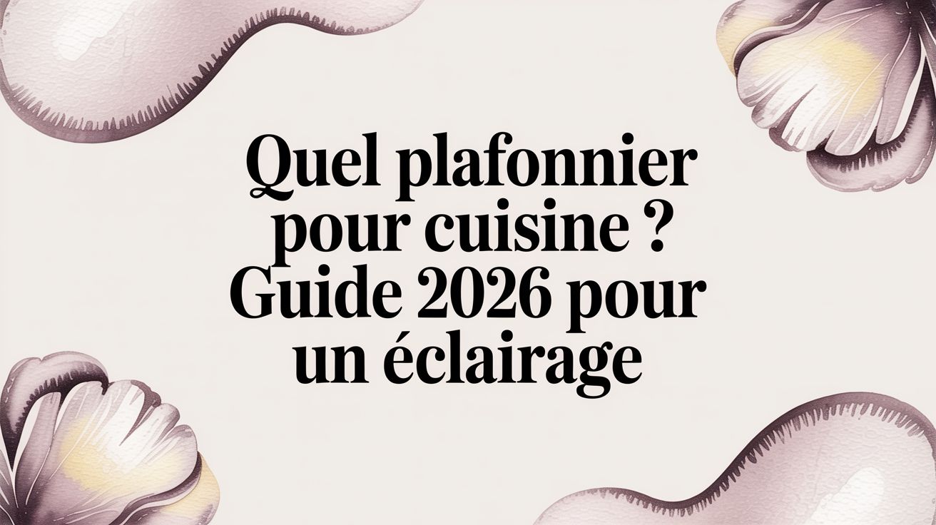 Quel plafonnier pour cuisine ? Guide 2026 pour un éclairage