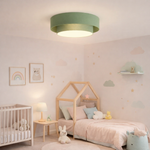 Plafonnier 60cm vert sauge dans une chambre d'enfant