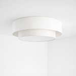 Plafonnier abat-jour blanc cassé