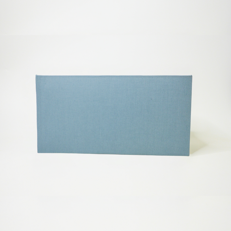 abat-jour rectangulaire bleu clair