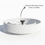 Plafonnier double abat-jour tissus bouclette 