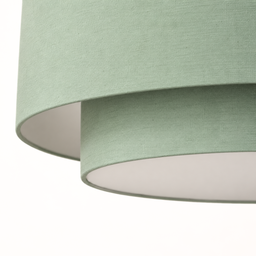 Suspension Double Abat-Jour Vert Sauge