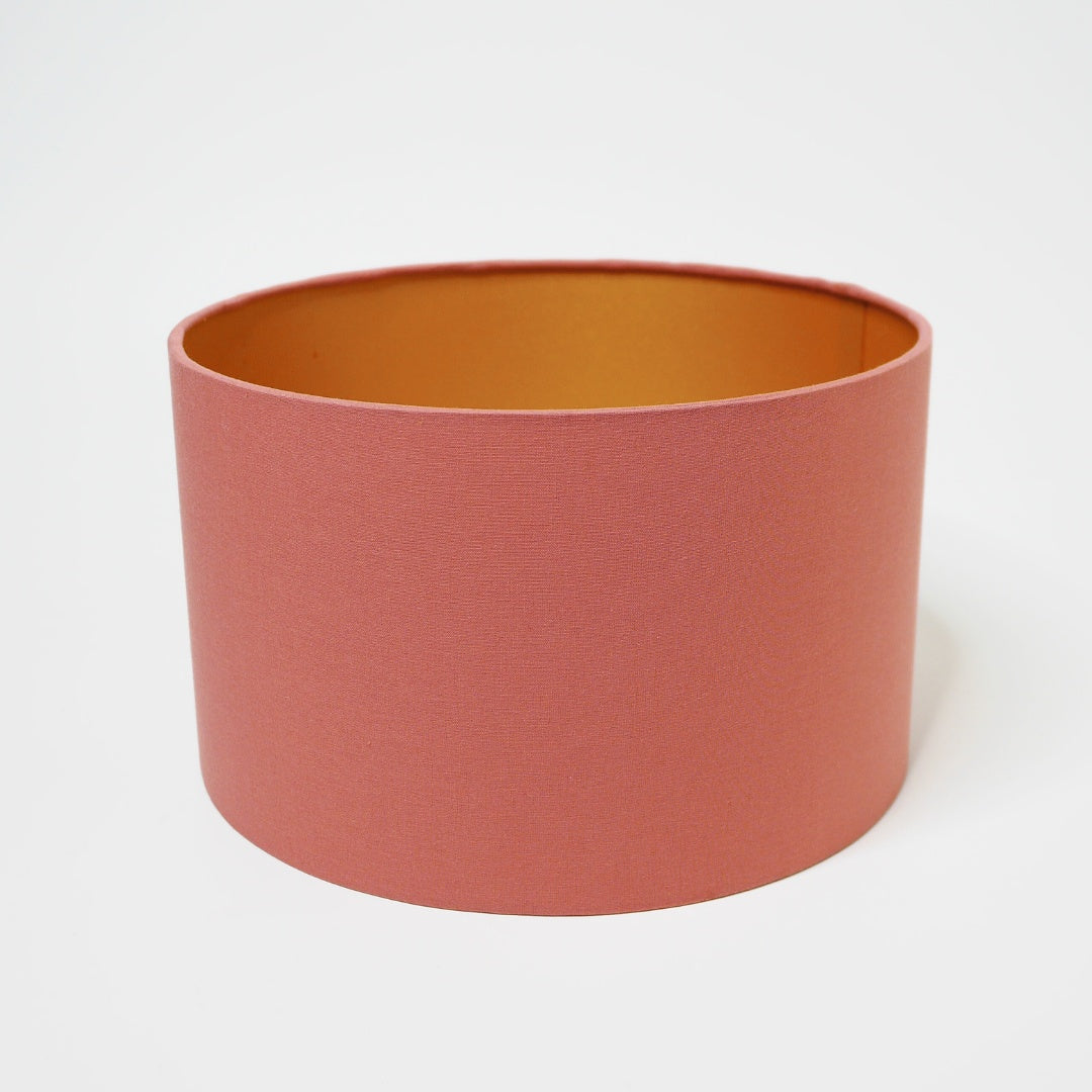 Abat-Jour Cylindrique Rose et Or