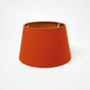 Abat-jour conique terracotta et or