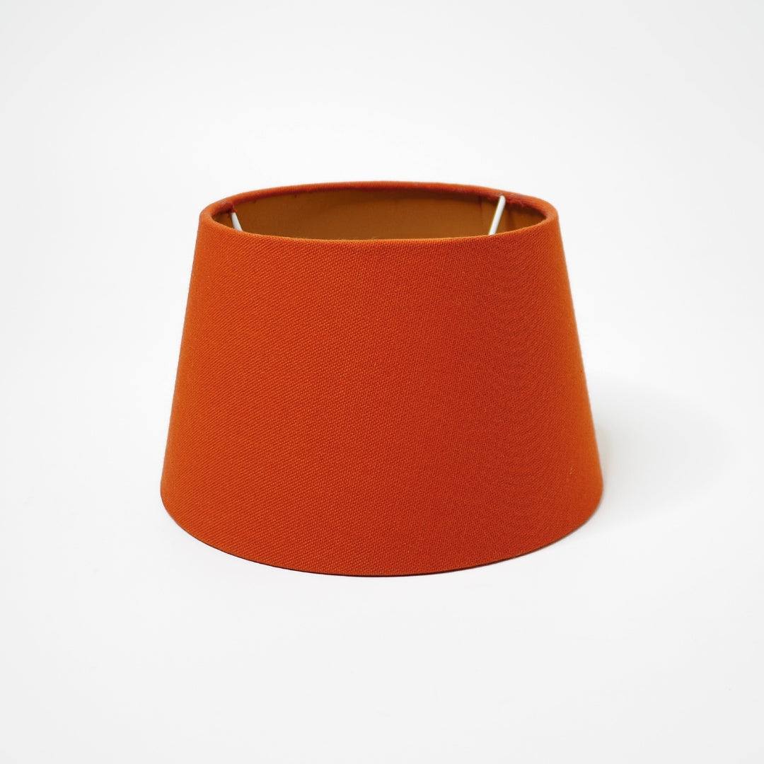 Abat-jour conique terracotta et or