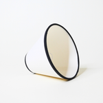 abat-jour à pince blanc à bord noir en coton