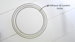 Diffuseur en pvc blanc pour la plafonnier abat-jour blanc et noir 