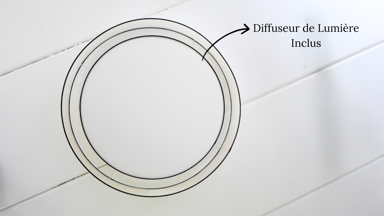 Diffuseur en pvc blanc pour la plafonnier abat-jour blanc et noir 