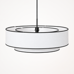 Suspension Abat-Jour Blanc et noir