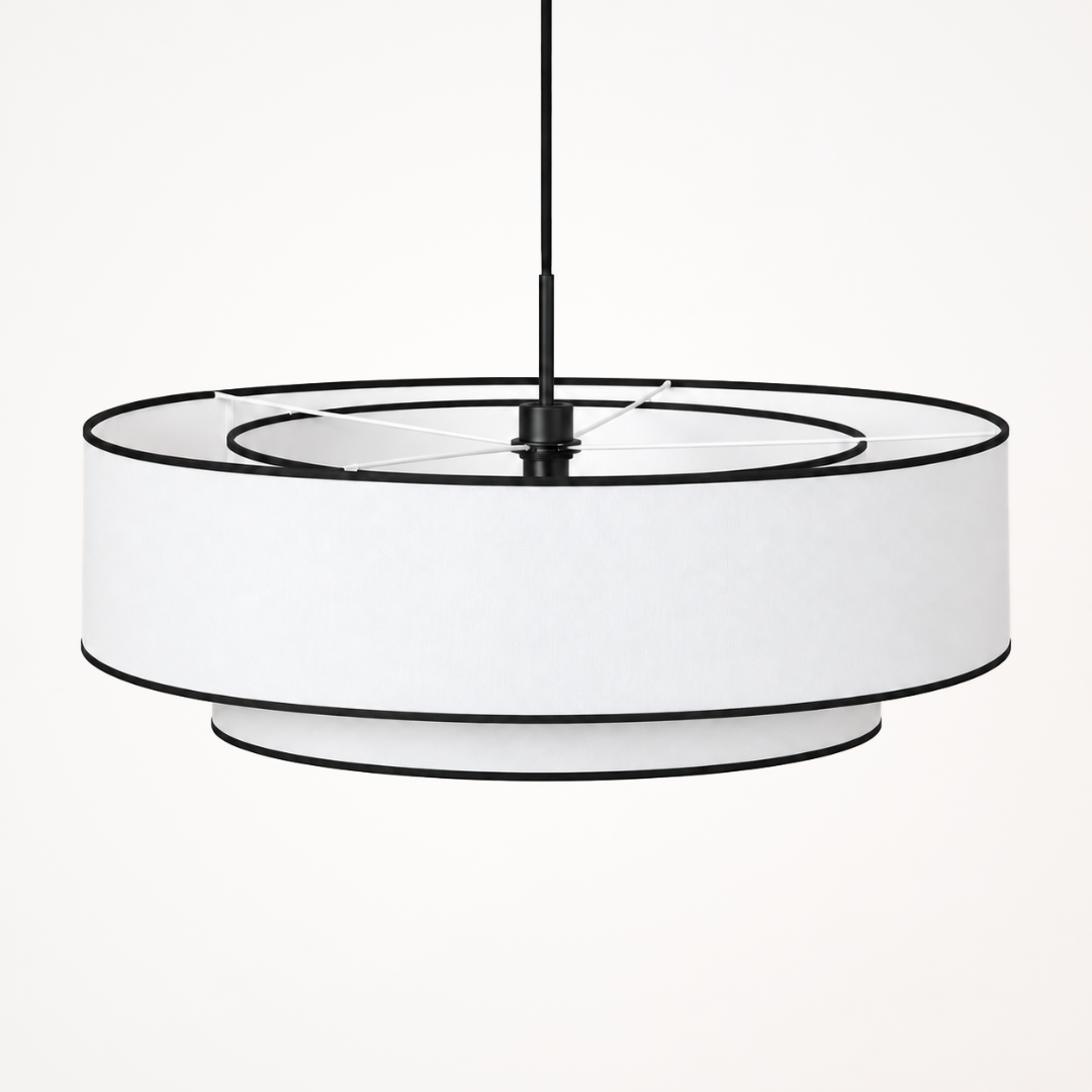 Suspension Abat-Jour Blanc et noir