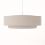 Suspension double abat-jour beige