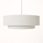 Suspension double abat-jour en teddy blanc