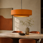 Suspension double orange et or