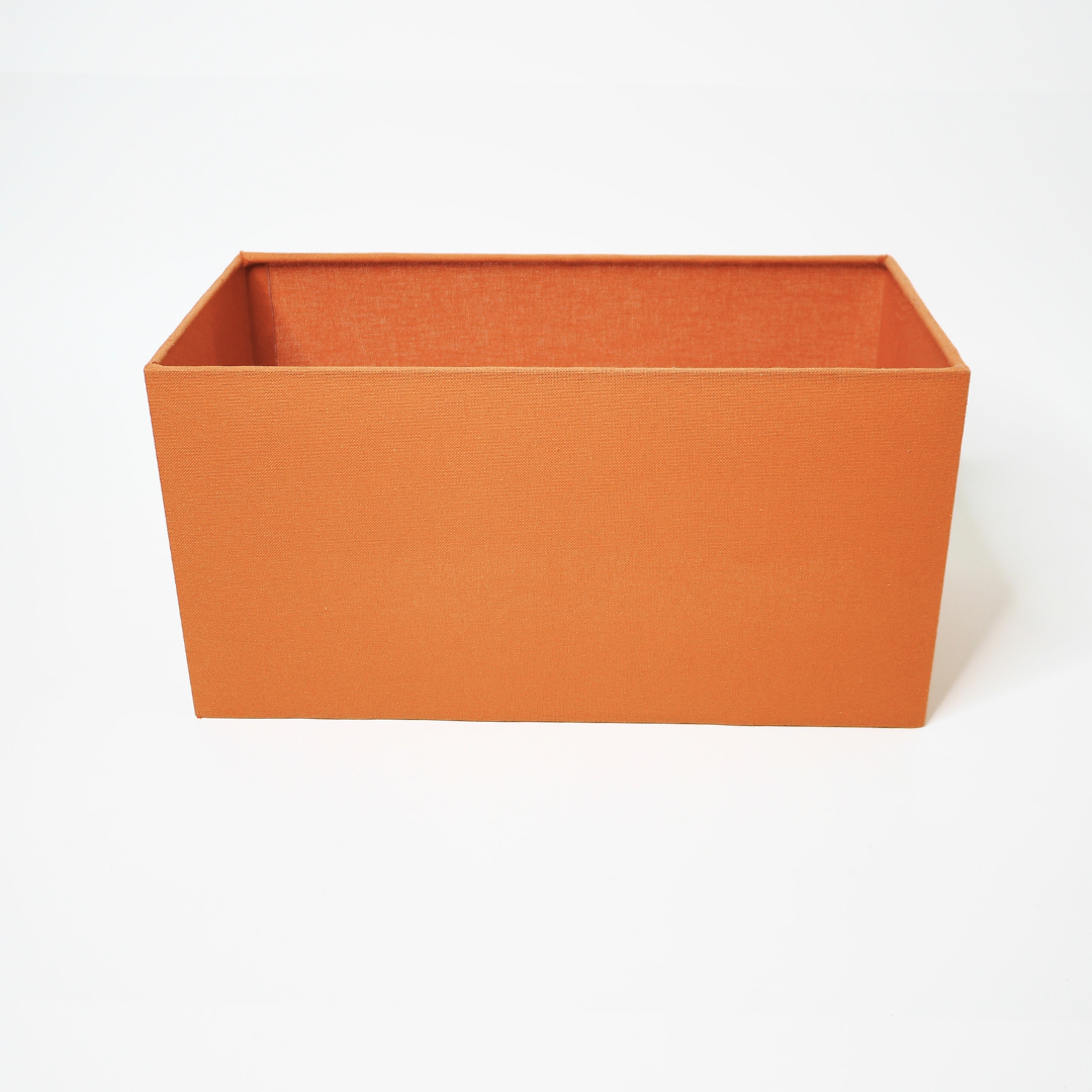 abat-jour rectangulaire orange corail