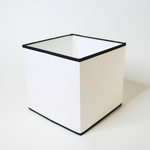 abat-jour carré blanc et noir