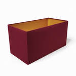 abat-jour rectangulaire bordeaux et or