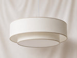 suspension abat-jour blanc avec diffuseur