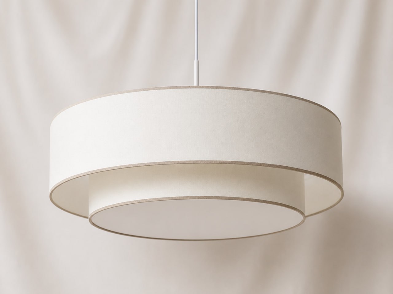 suspension abat-jour blanc avec diffuseur