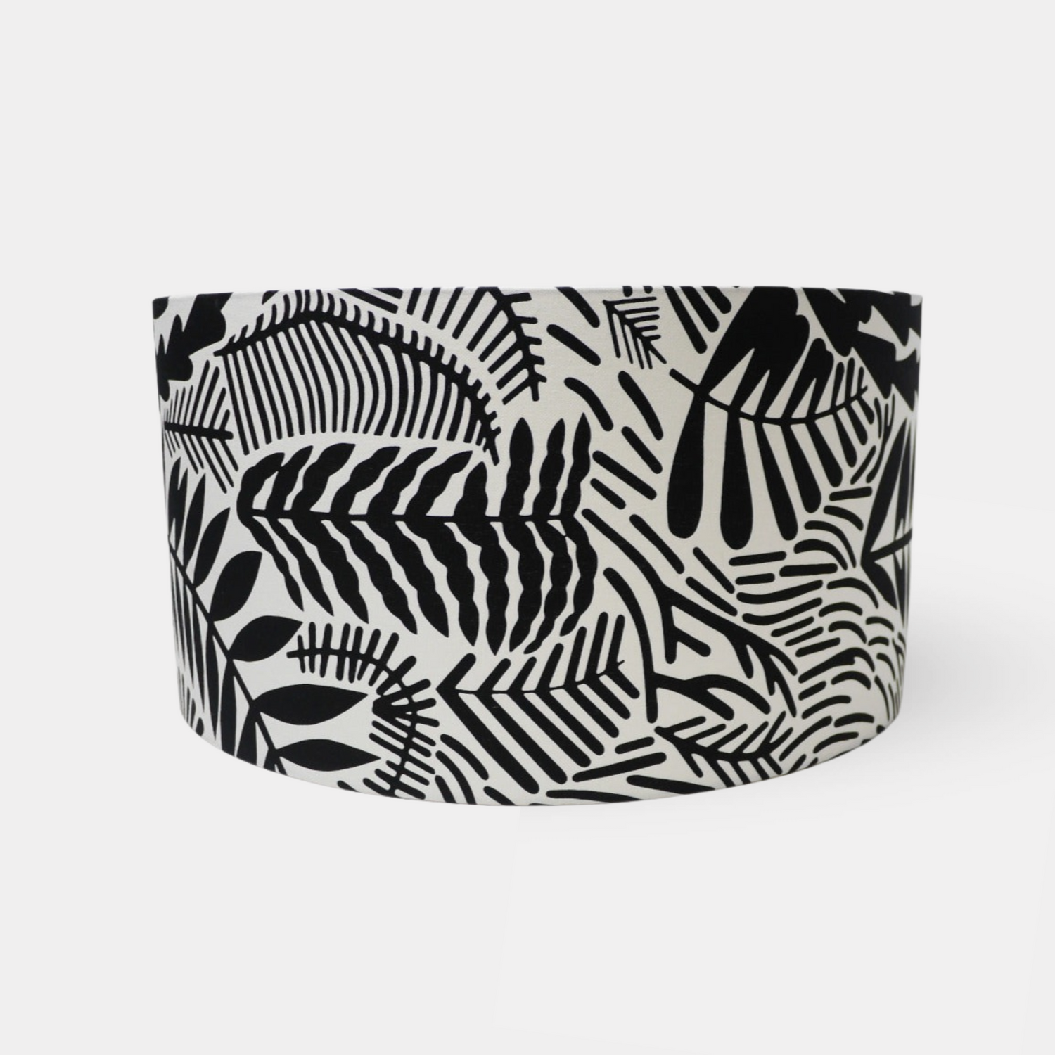 Abat-jour Cylindrique Jungle Noir et Blanc