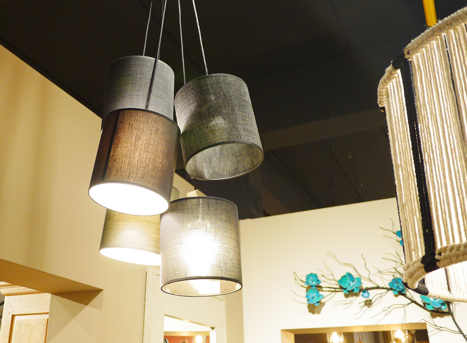 Suspension "5 Nuances de Noir et d'Anthracite"