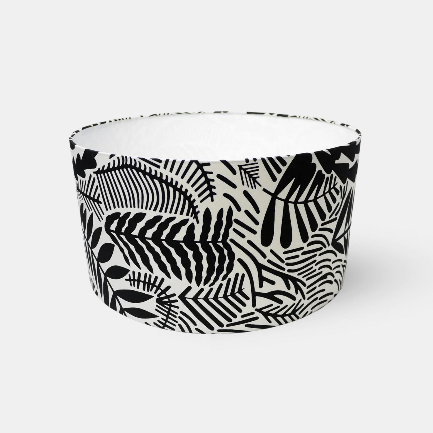 Abat-jour Cylindrique Jungle Noir et Blanc